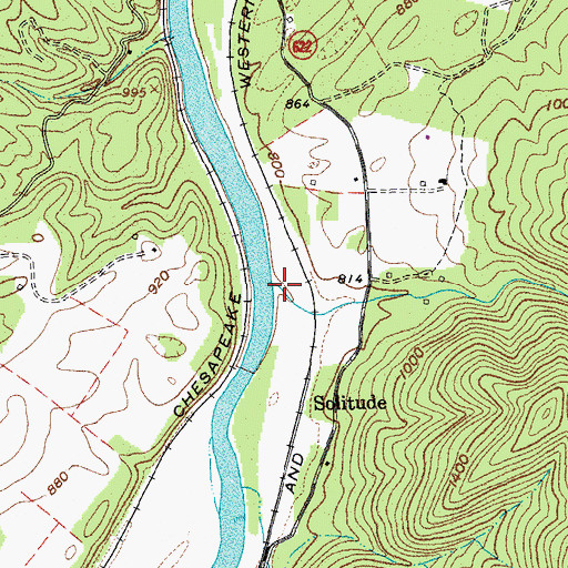 Topographic Map of Sprouts Run, VA