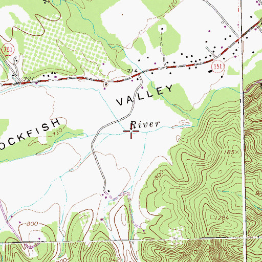 Topographic Map of Spruce Creek, VA