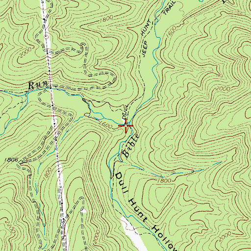 Topographic Map of Spruce Lick Run, VA