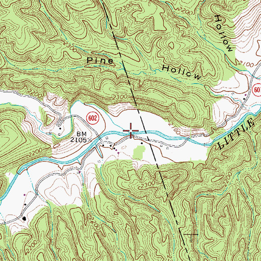 Topographic Map of Spur Branch, VA