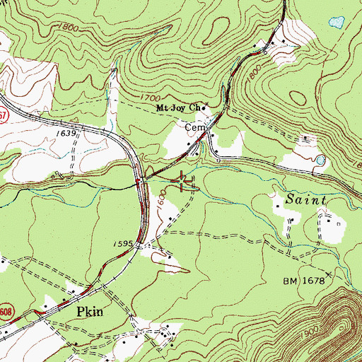 Topographic Map of Spy Run, VA