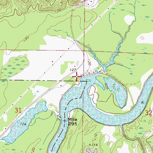 Topographic Map of Willifords Landing, AL