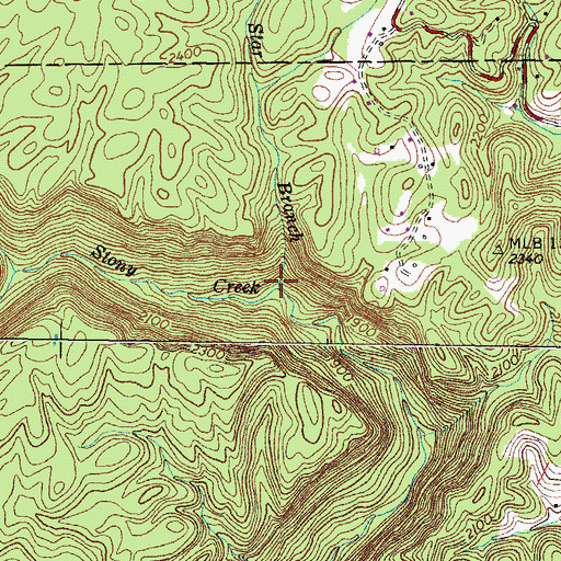 Topographic Map of Star Branch, VA
