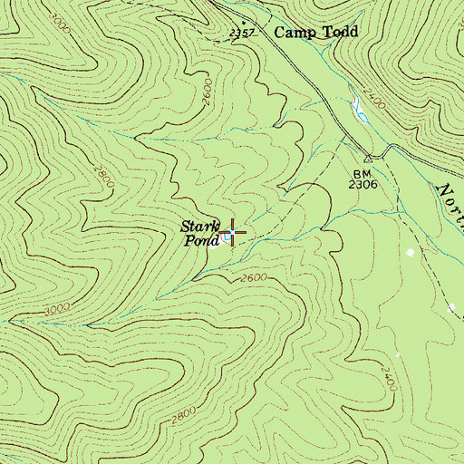 Topographic Map of Stark Pond, VA