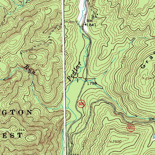 Topographic Map of Statons Creek, VA