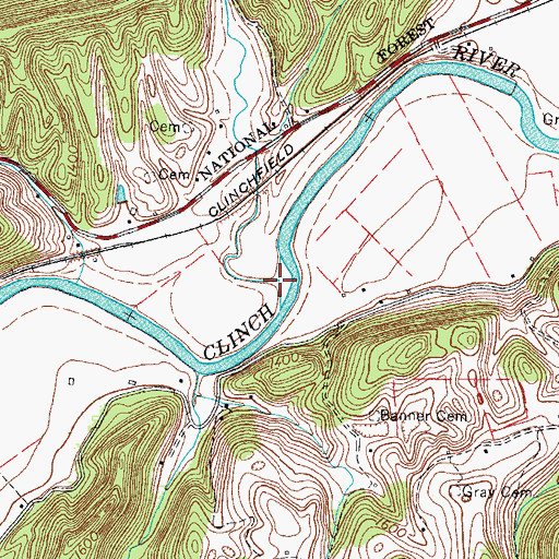 Topographic Map of Staunton Creek, VA