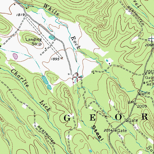 Topographic Map of Steel Lick Draft, VA