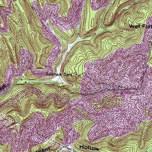 Topographic Map of Stidham Cemetery, VA
