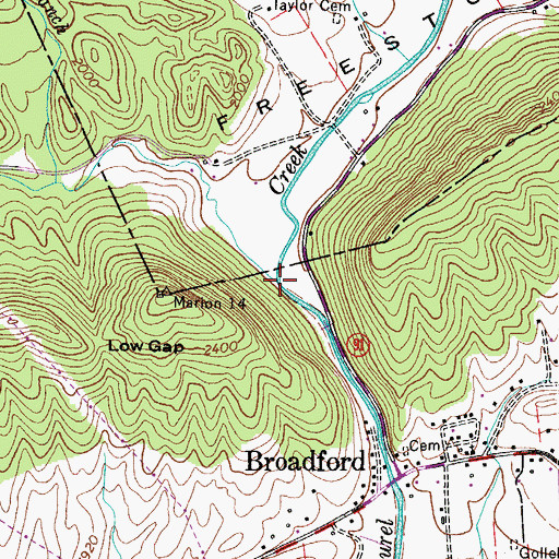 Topographic Map of Stillhouse Branch, VA