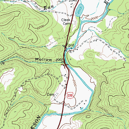 Topographic Map of Stillhouse Hollow, VA