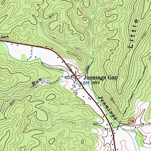 Topographic Map of Stillhouse Run, VA