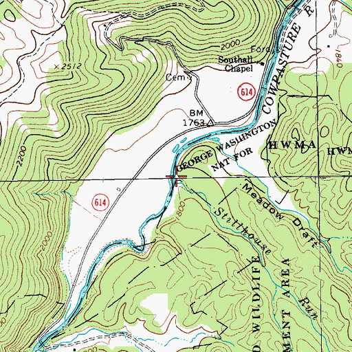 Topographic Map of Stillhouse Run, VA