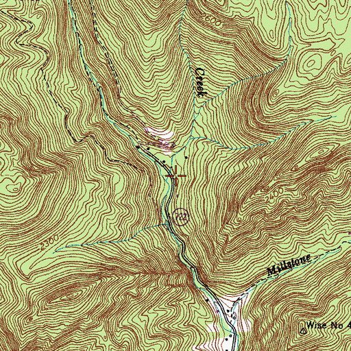 Topographic Map of Stinking Creek, VA