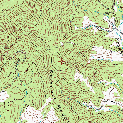Topographic Map of Stinnett Mountain, VA