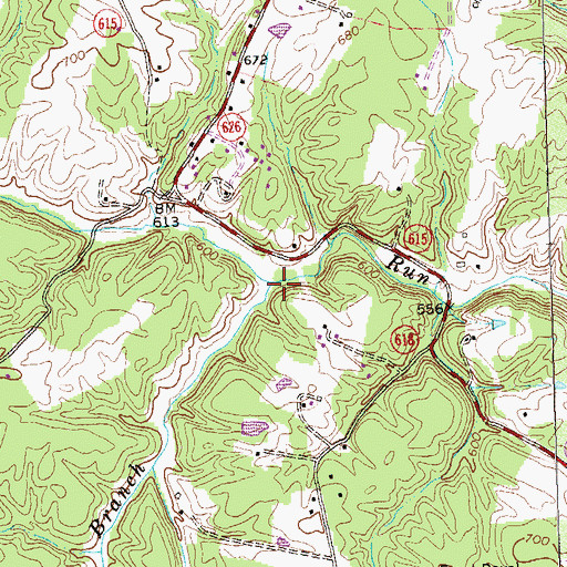 Topographic Map of Stokes Branch, VA