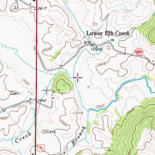 Topographic Map of Stone Creek, VA