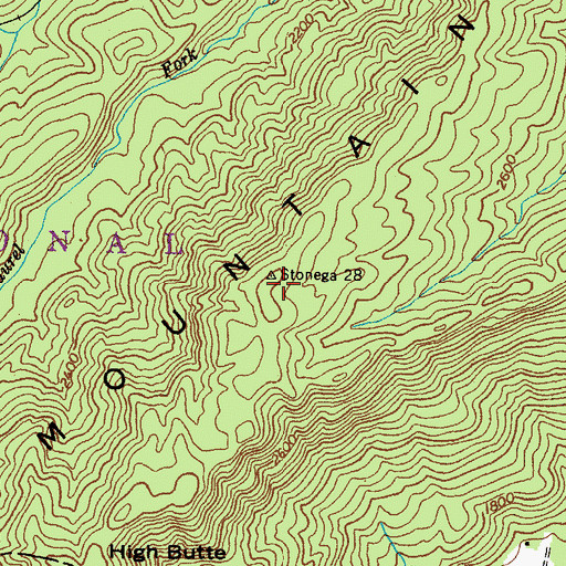 Topographic Map of Stone Mountain, VA