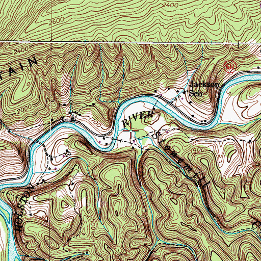 Topographic Map of Stonemill Creek, VA