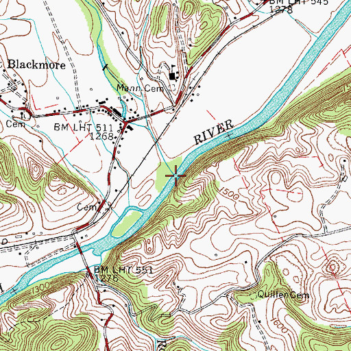 Topographic Map of Stony Creek, VA