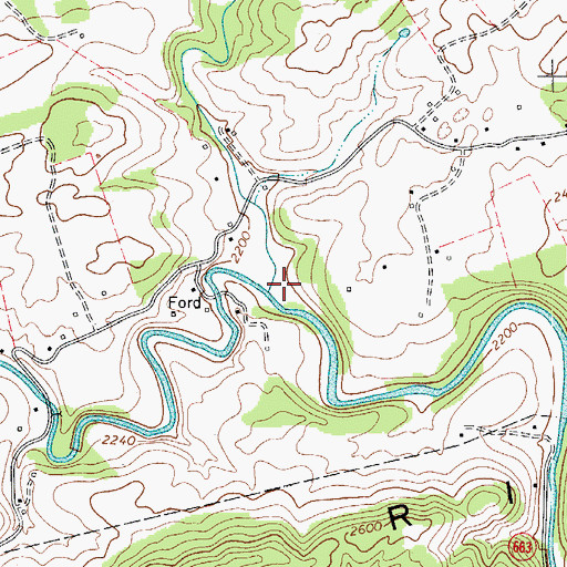 Topographic Map of Stony Fork, VA