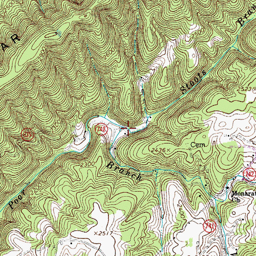 Topographic Map of Stoots Branch, VA