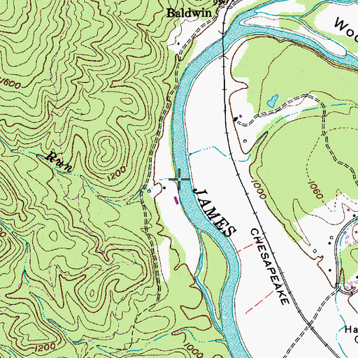Topographic Map of Stull Run, VA