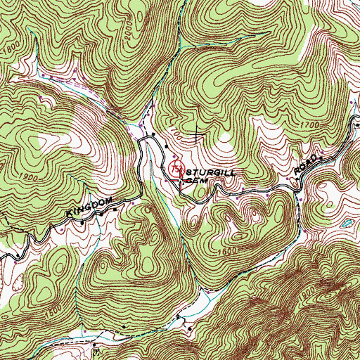 Topographic Map of Sturgill Cemetery, VA