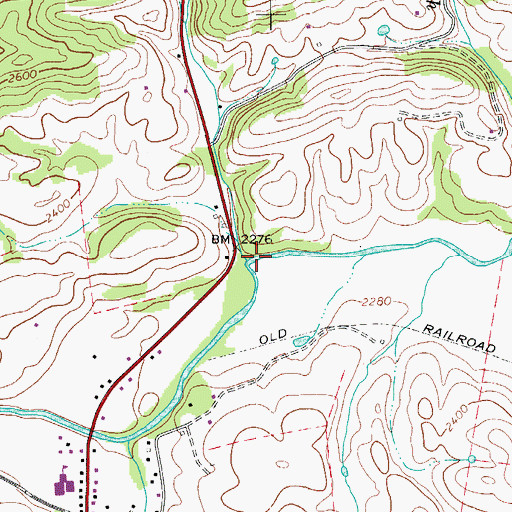 Topographic Map of Sugar Run, VA