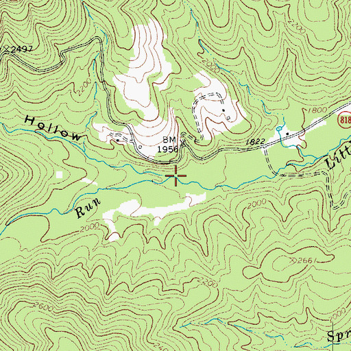 Topographic Map of Sugar Run, VA