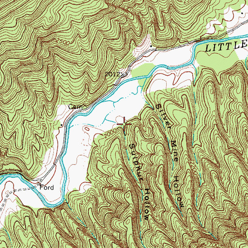 Topographic Map of Sulphur Hollow, VA