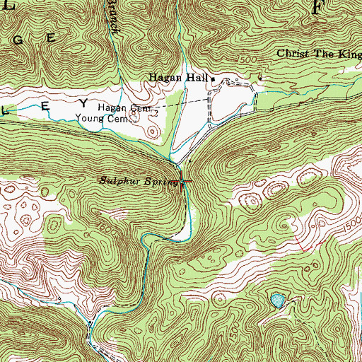 Topographic Map of Sulphur Spring, VA