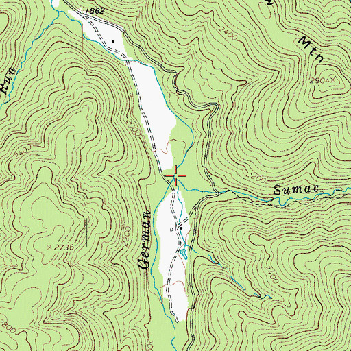 Topographic Map of Sumac Run, VA