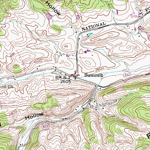 Topographic Map of Summit, VA