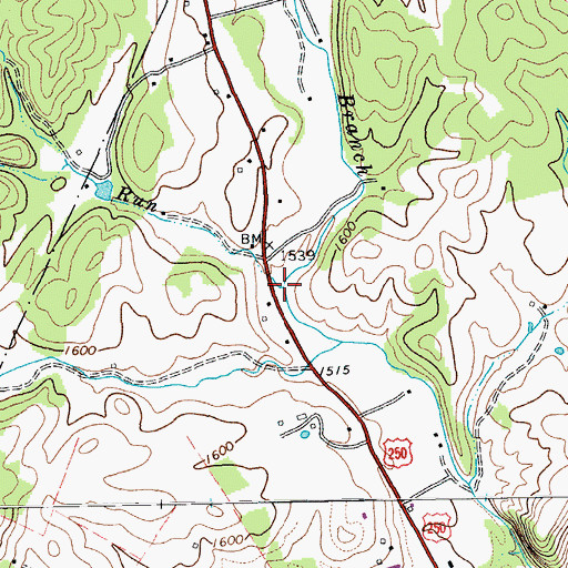 Topographic Map of Swoope Run, VA