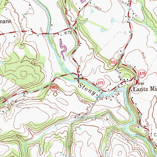 Topographic Map of Swover Creek, VA