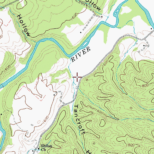 Topographic Map of Tancroft Hollow, VA