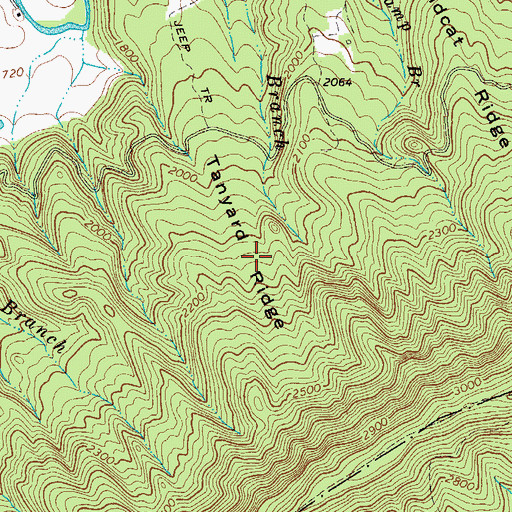 Topographic Map of Tanyard Ridge, VA