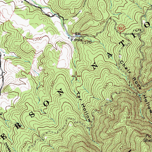 Topographic Map of Tar Hollow, VA