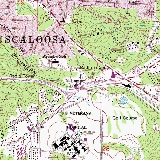 Topographic Map of Apostolic Gospel Church, AL