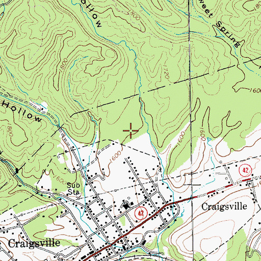 Topographic Map of Taylor Hollow, VA