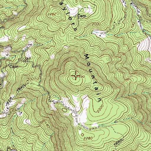 Topographic Map of Taylors Mountain, VA