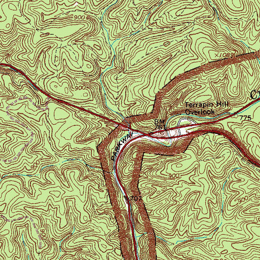 Topographic Map of Terrapin Creek, VA