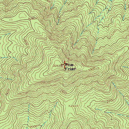 Topographic Map of The Friar, VA