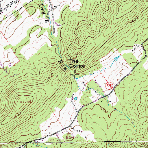 Topographic Map of The Gorge, VA