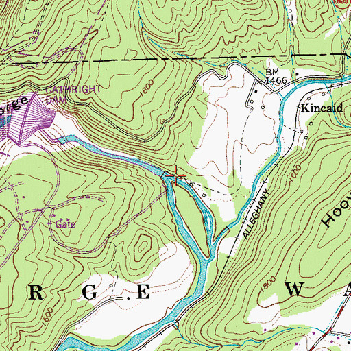 Topographic Map of The Gorge, VA