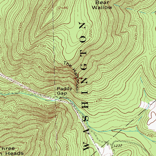 Topographic Map of The Half Moon, VA