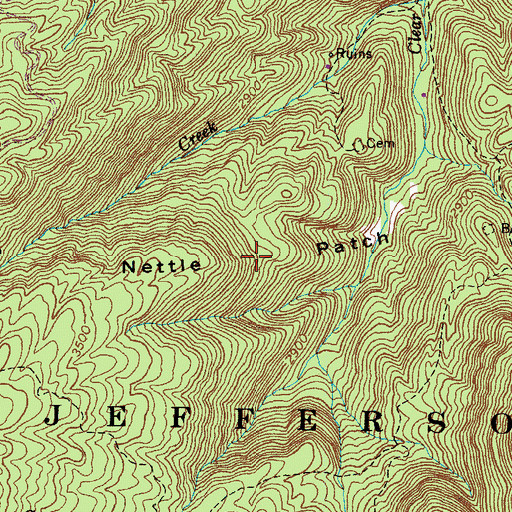 Topographic Map of The Nettle Patch, VA