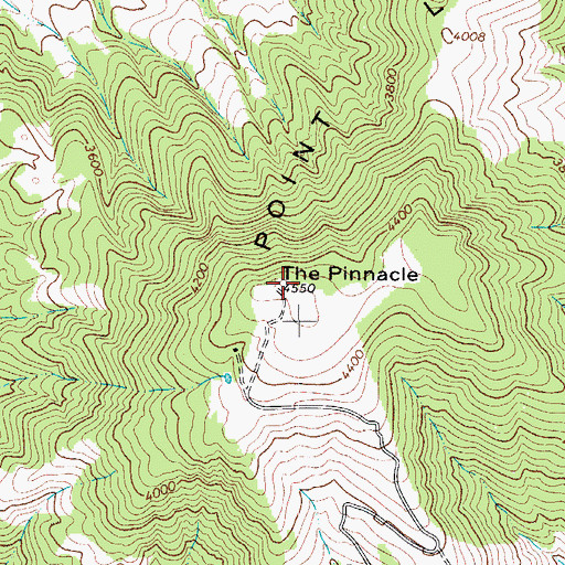 Topographic Map of The Pinnacle, VA