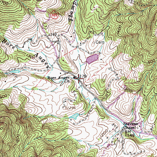 Topographic Map of Thompson Creek, VA