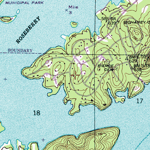 Topographic Map of Lakeview Shores, AL